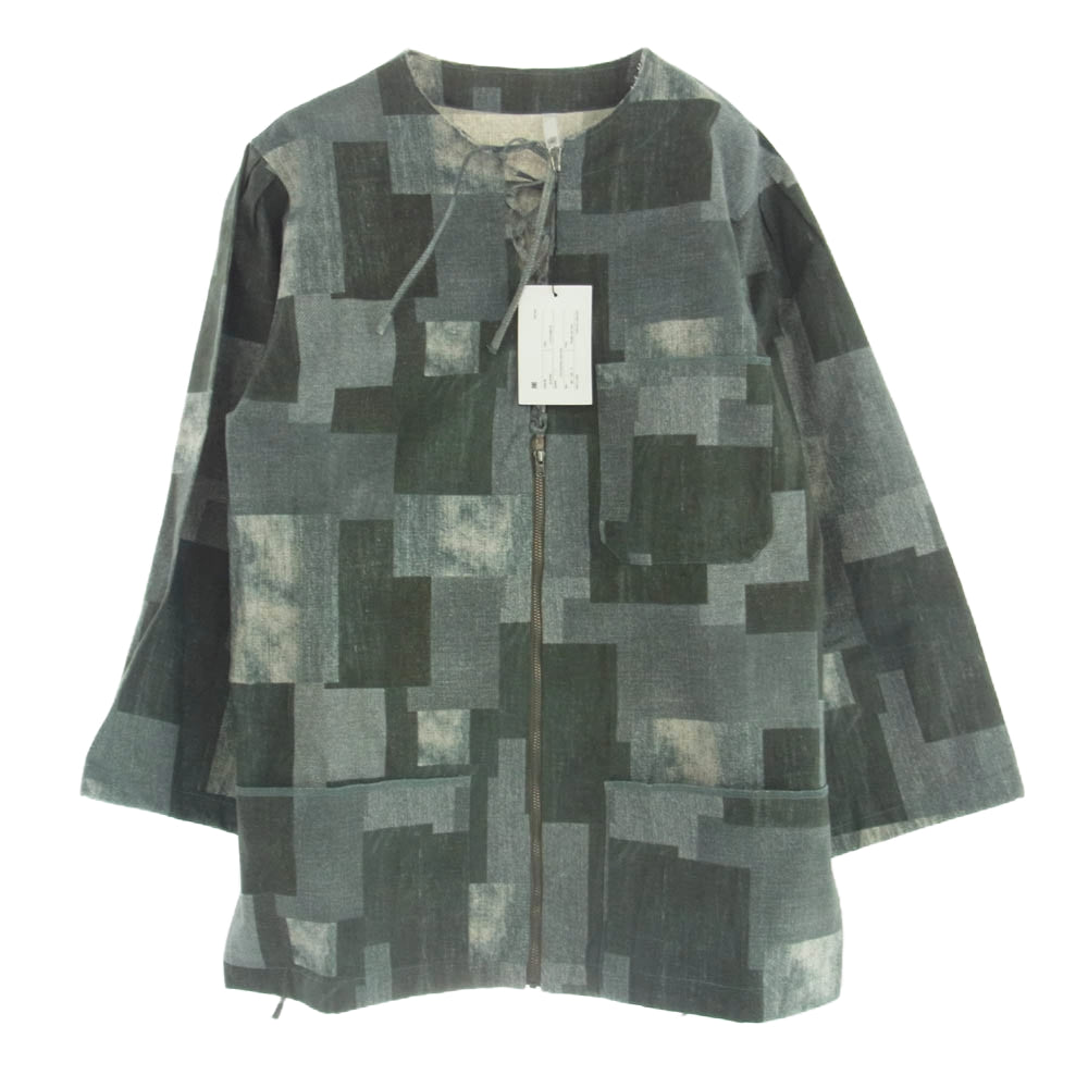 ヒューミス 18SS M-SH902 DEFORMATION HIPPIE SHIRT ディフォメーション ヒッピーシャツ ブルゾン グリーン系 S【新古品】【未使用】【中古】