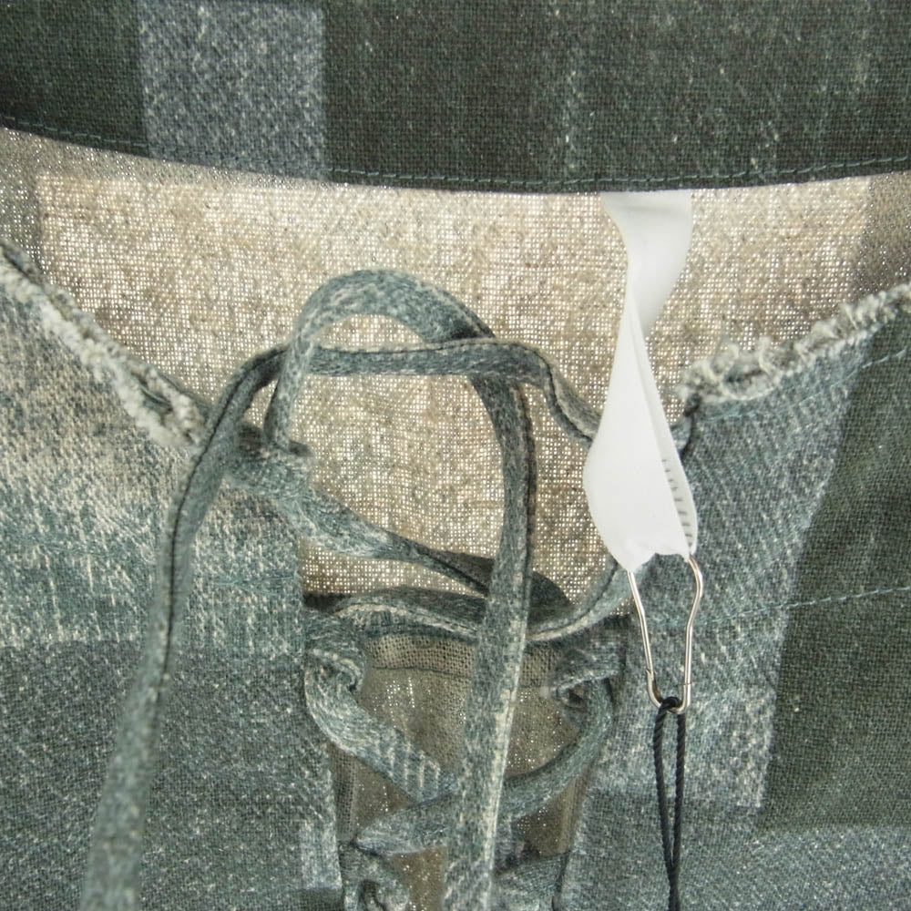 ヒューミス 18SS M-SH902 DEFORMATION HIPPIE SHIRT ディフォメーション ヒッピーシャツ ブルゾン グリーン系 S【新古品】【未使用】【中古】