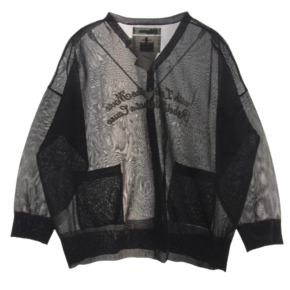 ダイリク 24SS 24SS K-1 Letter Skeleton Cardigan レター スケルトン カーディガン ブラック系 L【新古品】【未使用】【中古】
