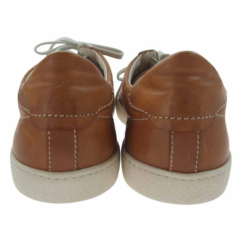 Santoni サントーニ レースアップ レザー スニーカー ライトブラウン系 10【中古】