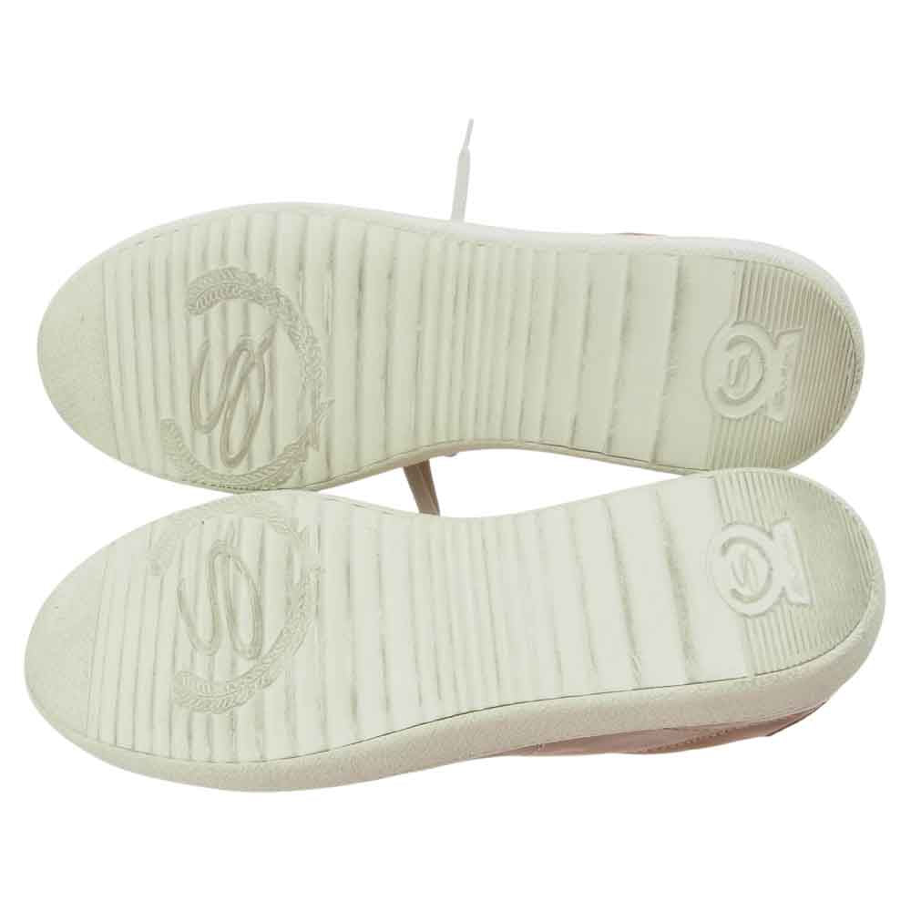 Santoni サントーニ レースアップ レザー スニーカー ライトブラウン系 10【中古】