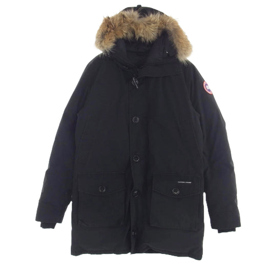 CANADA GOOSE カナダグース 2072JM |国内正規品 サザビーリーグタグ YORK TON ヨークトン ファー付 フーディ ダウン ジャケット ブラック系 XL【中古】