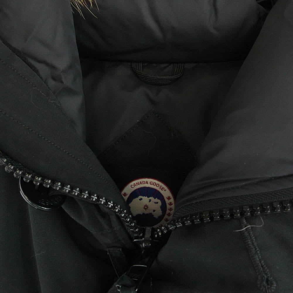 CANADA GOOSE カナダグース 2072JM |国内正規品 サザビーリーグタグ YORK TON ヨークトン ファー付 フーディ ダウン ジャケット ブラック系 XL【中古】
