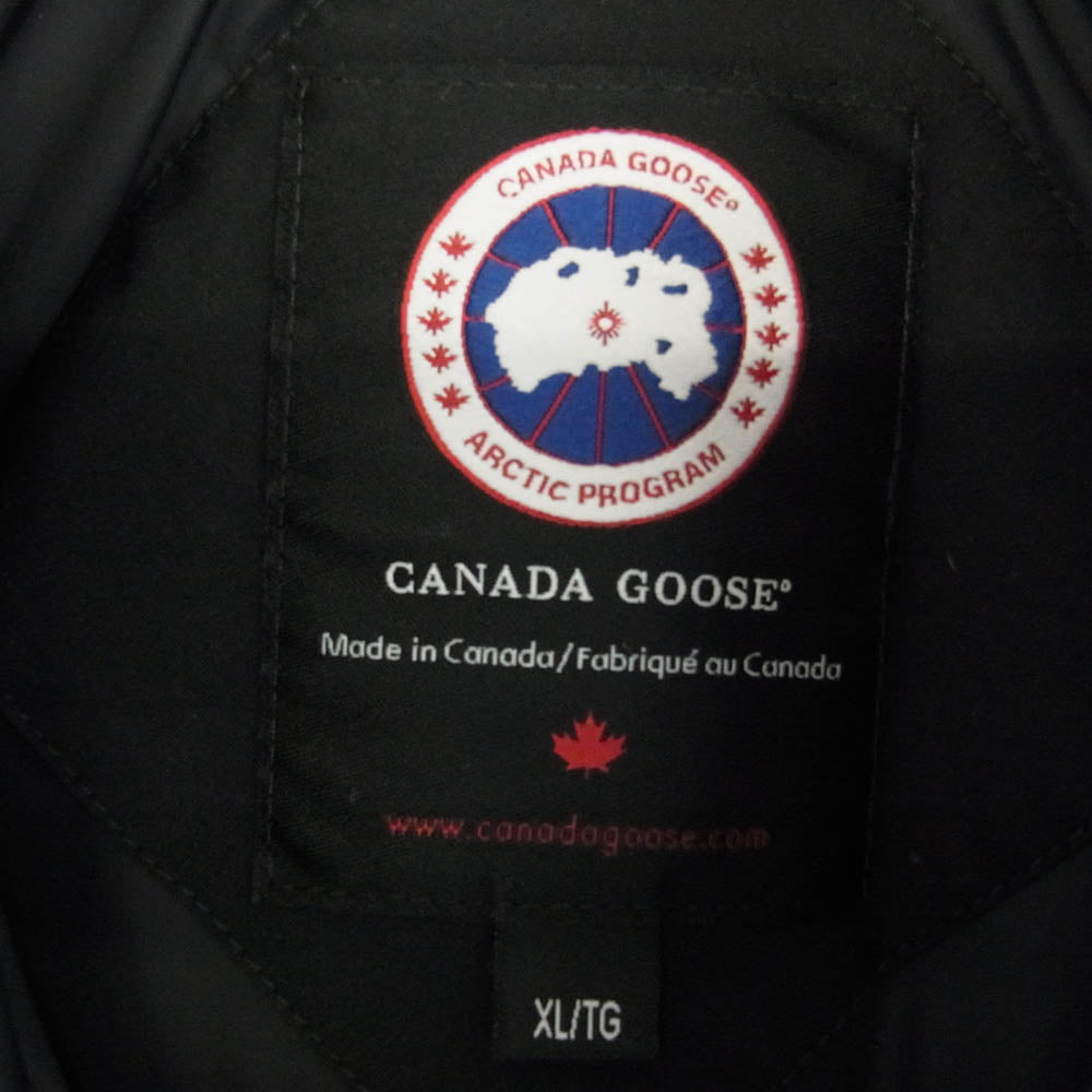 CANADA GOOSE カナダグース 2072JM |国内正規品 サザビーリーグタグ YORK TON ヨークトン ファー付 フーディ ダウン ジャケット ブラック系 XL【中古】