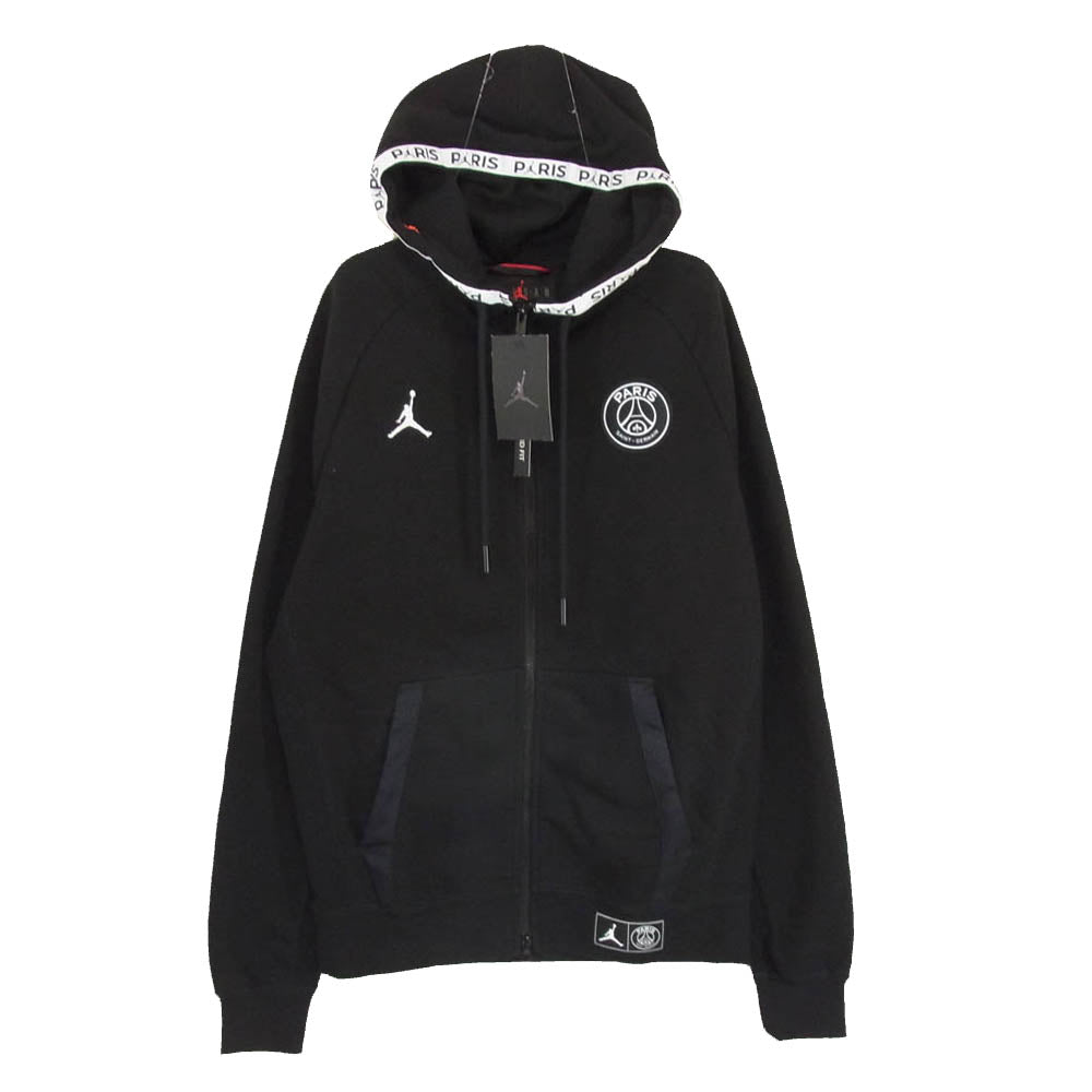 ジョーダンブランド BQ8349-010 PSG パリサンジェルマン ジップ アップ フリース パーカー ブラック系 M【極上美品】【中古】