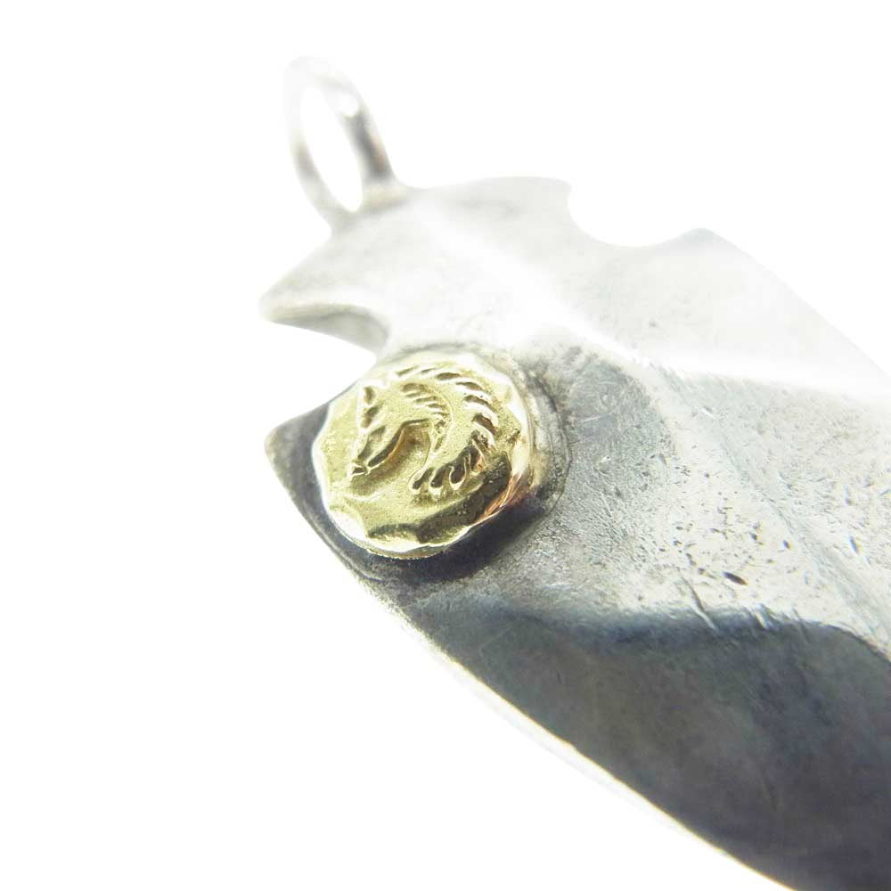 TADY&KING タディアンドキング SV シルバー ペンダント トップ GPウルフ 金メタル付き 矢尻 小 K18 シルバー 925 シルバー系 ゴールド系【中古】