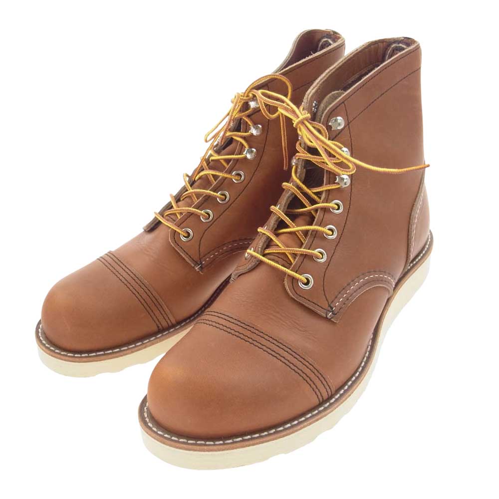 RED WING レッドウィング 8098 Iron Ranger ORO アイアンレンジャー レザー ワーク ブーツ ライトブラウン系 27cm【美品】【中古】