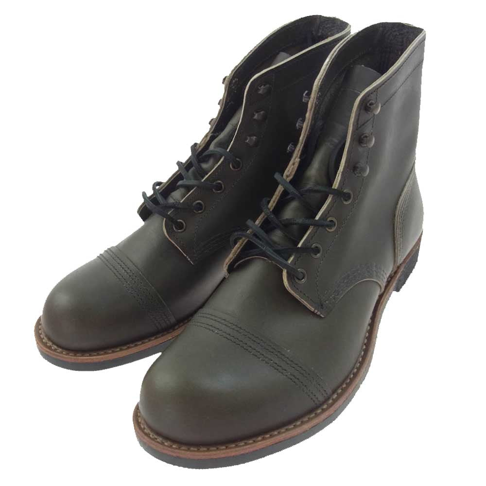 RED WING レッドウィング 8078 Iron Ranger ALPINE アイアンレンジャー アルパイン ポーテージ レザー ワーク ブーツ モスグリーン系 27.5cm【新古品】【未使用】【中古】