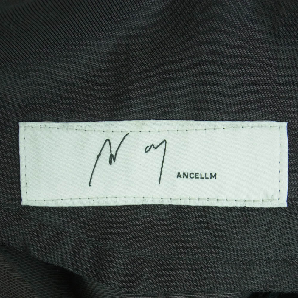 ANCELLM アンセルム 23AW ANC-PT33 L/W EASY SLACKS ネル スラックス パンツ 日本製 ブラック系 1【美品】【中古】