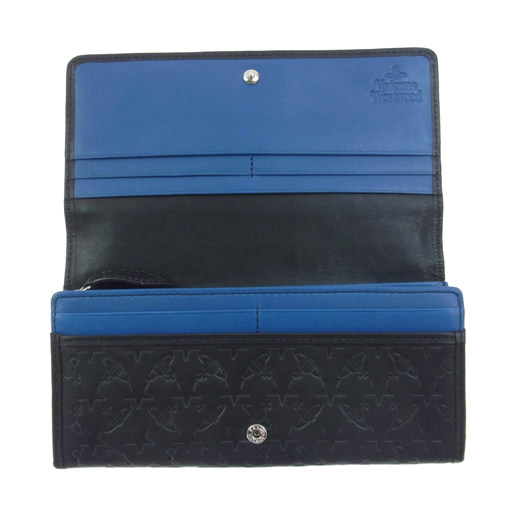 Vivienne Westwood ヴィヴィアンウエストウッド オーブ スター 総柄 長財布 ブラック系【中古】