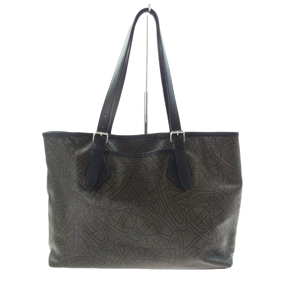Vivienne Westwood ヴィヴィアンウエストウッド オーブ 総柄 トートバッグ ブラウン系【中古】