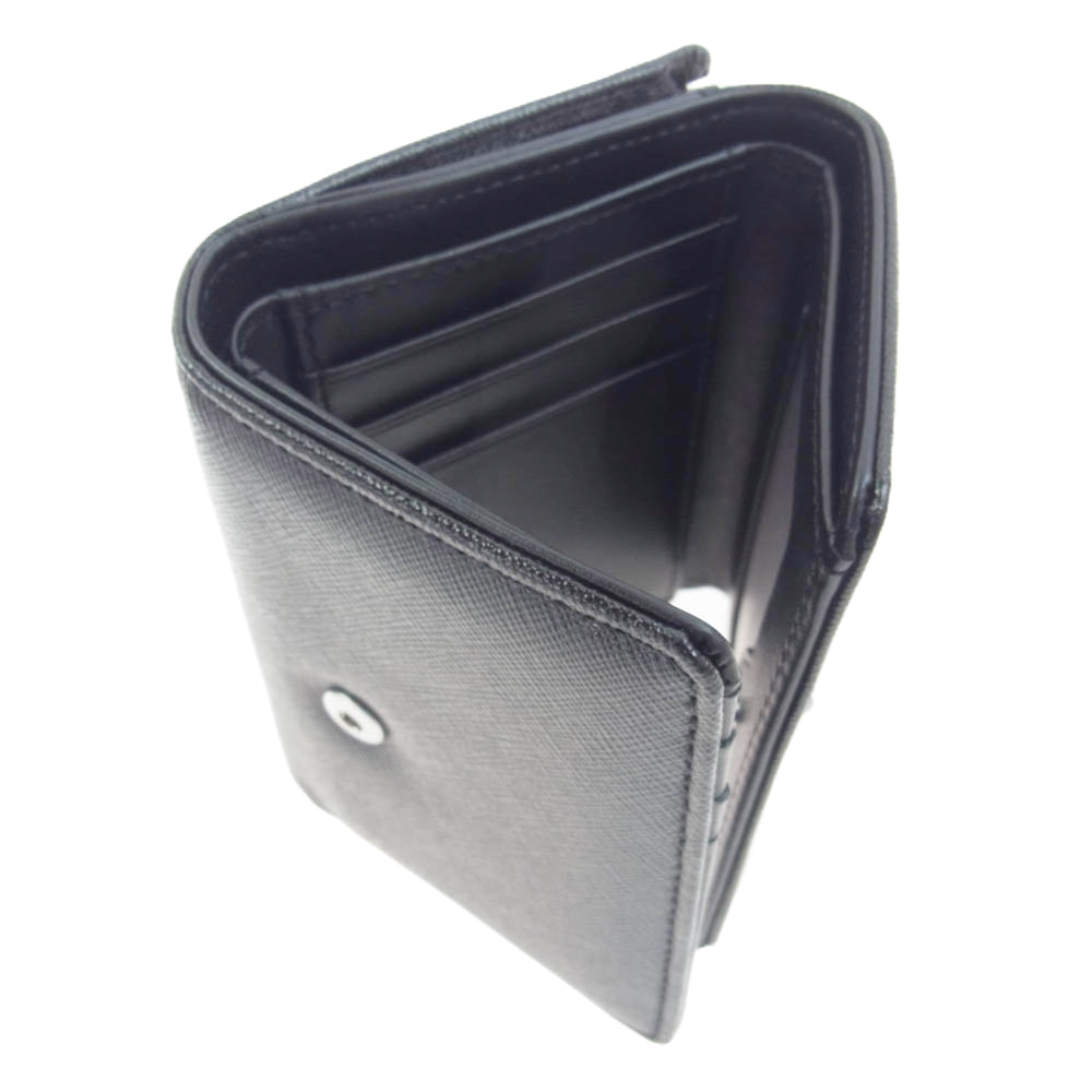 Vivienne Westwood ヴィヴィアンウエストウッド DIAMANTE ORB SMALL FRAME WALLET ディアマンテ オーブ ハート 3つ折り 財布 ブラック系【中古】