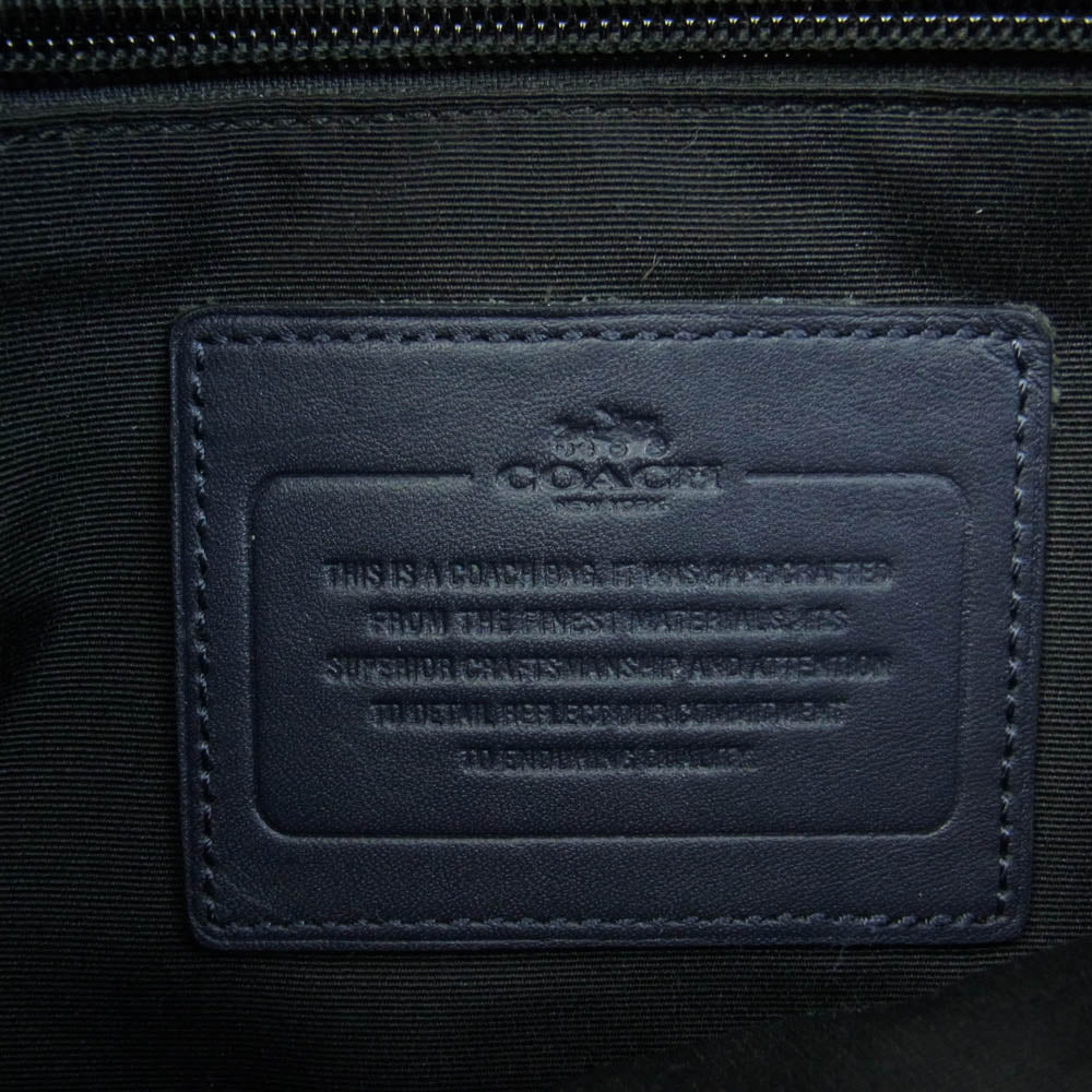 COACH コーチ F28575 シグネチャー ショルダー バッグ ネイビー系【中古】
