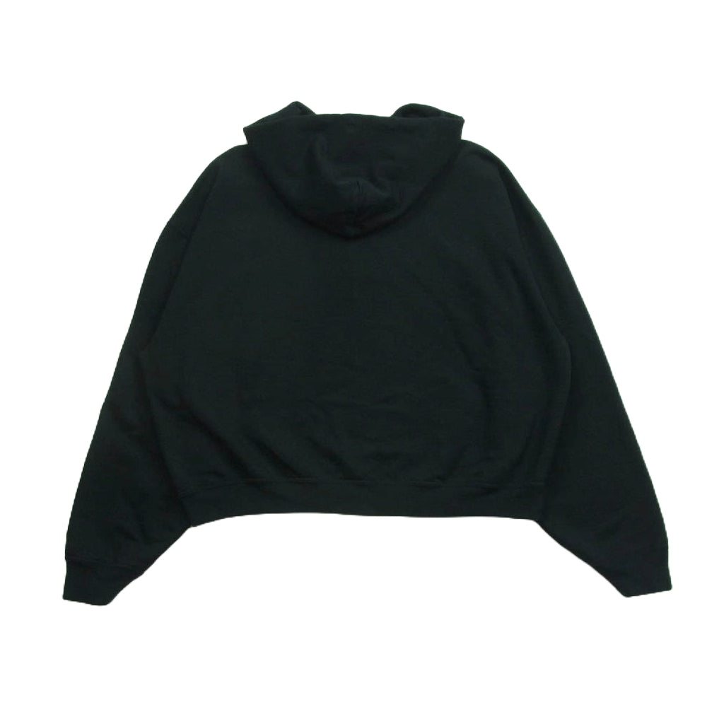 AURALEE オーラリー A20SP03GU SUPER SOFT SWEAT BIG PO PARKA ビッグ シルエット ハーフジップ パーカー 短丈 ブラック系【中古】