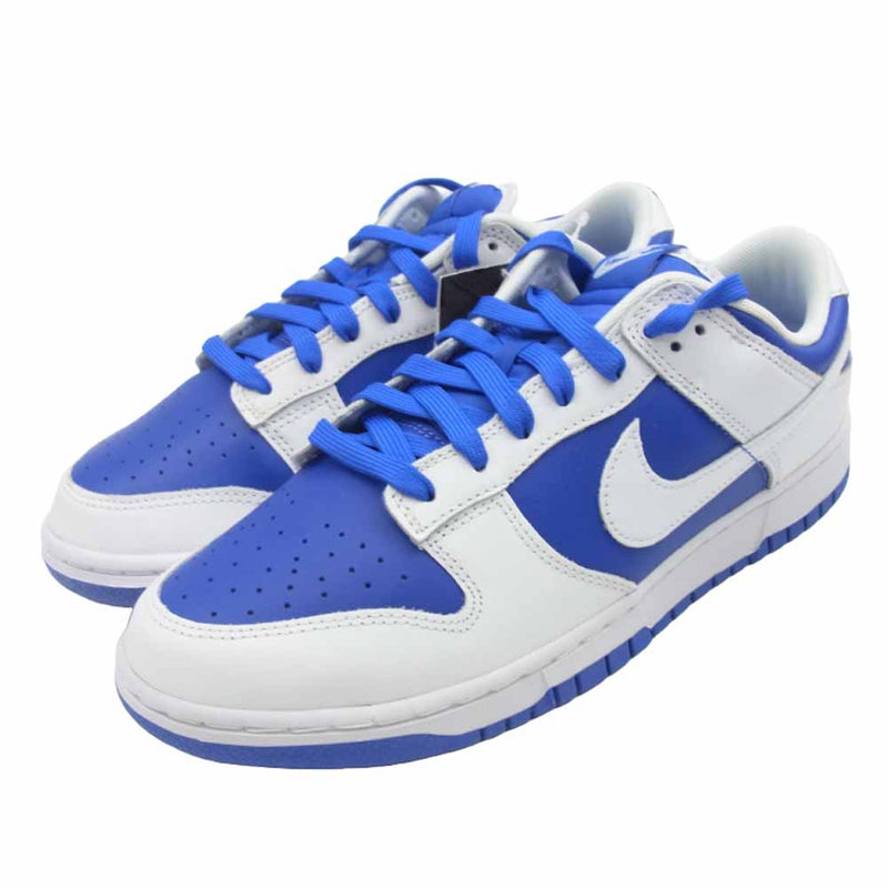 NIKE ナイキ DD1391-401 Dunk Low ダンクローRetro レトロ Racer Blue and White レーサーブルー アンド ホワイト ローカット スニーカー ホワイト系 ブルー系 27cm【新古品】【未使用】【中古】