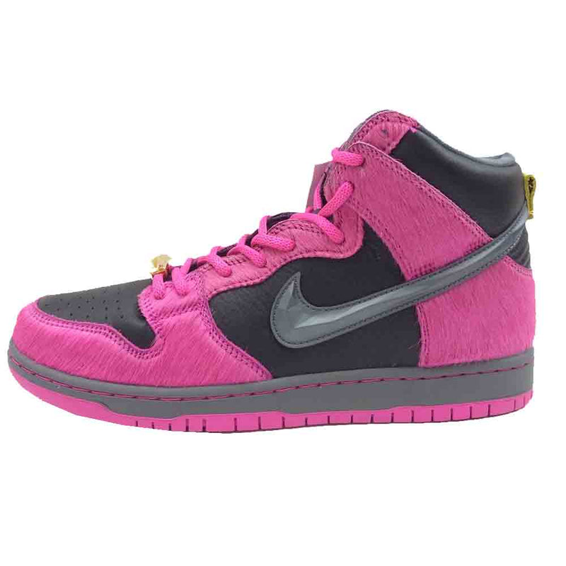 NIKE ナイキ × Run The Jewels ラン ザ ジュエルズ DX4356-600 SB Dunk High ダンク ハイ Active Pink アクティブピンク ハイカットスニーカー ブラック系 ピンク系 27.5cm【新古品】【未使用】【中古】