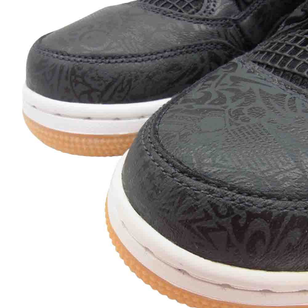 NIKE ナイキ CI1184-001 Air Jordan 4 エアジョーダン Retro Laser Black Gum レトロ レーサー ブラック ガム ハイカット スニーカー ブラック系 27.5cm【極上美品】【中古】