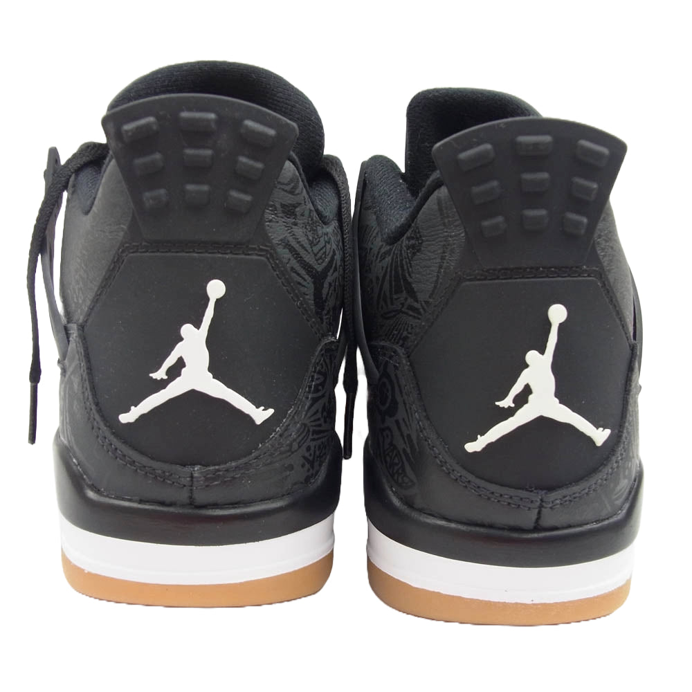 NIKE ナイキ CI1184-001 Air Jordan 4 エアジョーダン Retro Laser Black Gum レトロ レーサー ブラック ガム ハイカット スニーカー ブラック系 27.5cm【極上美品】【中古】