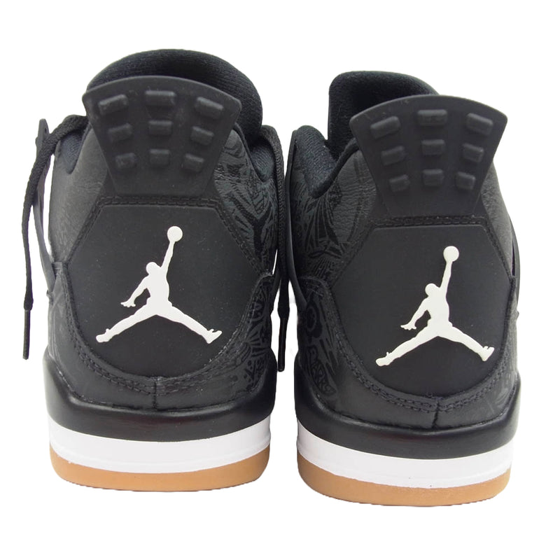 NIKE ナイキ CI1184-001 Air Jordan 4 エアジョーダン Retro Laser Black Gum レトロ レーサー  ブラック ガム ハイカット スニーカー ブラック系 27.5cm【極上美品】【中古】