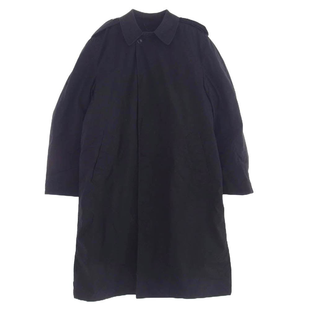 ヴィンテ－ジ 80s 87年製 実物 U.S. NAVY Soutien Collar coat ステンカラー コート ボアライナー ブラック系 ダークネイビー 36R【中古】
