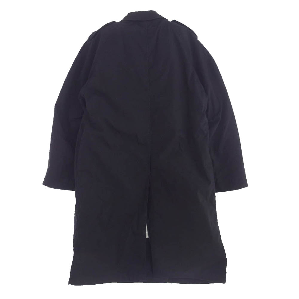 ヴィンテ－ジ 80s 87年製 実物 U.S. NAVY Soutien Collar coat ステンカラー コート ボアライナー ブラック系 ダークネイビー 36R【中古】