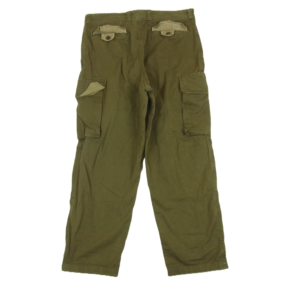 ヴィンテ－ジ 60s french army フランス軍 後期 M-47 パンツ カーキ系 35【中古】