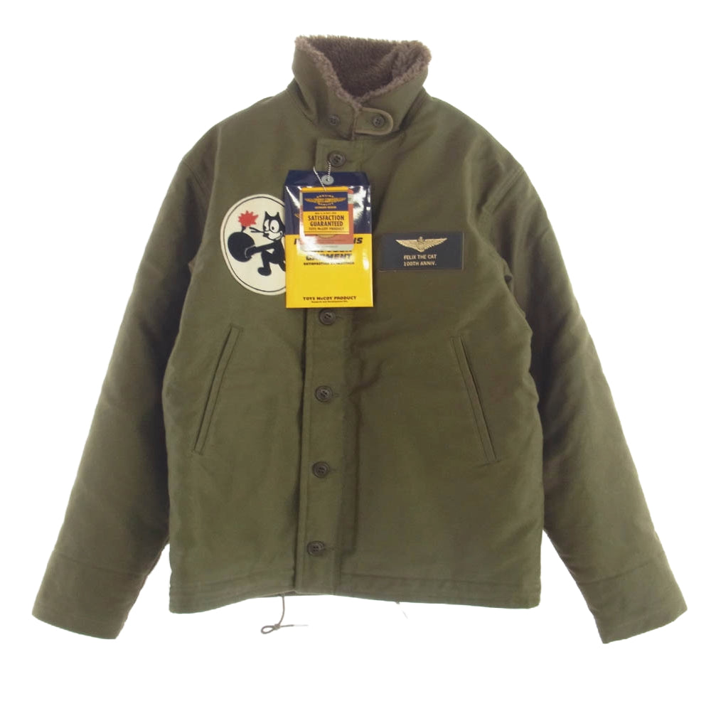 TOY'S McCOY トイズマッコイ 100th記念モデル N1 TYPE フィリックス カスタム デッキ ジャケット カーキ系 40【新古品】【未使用】【中古】