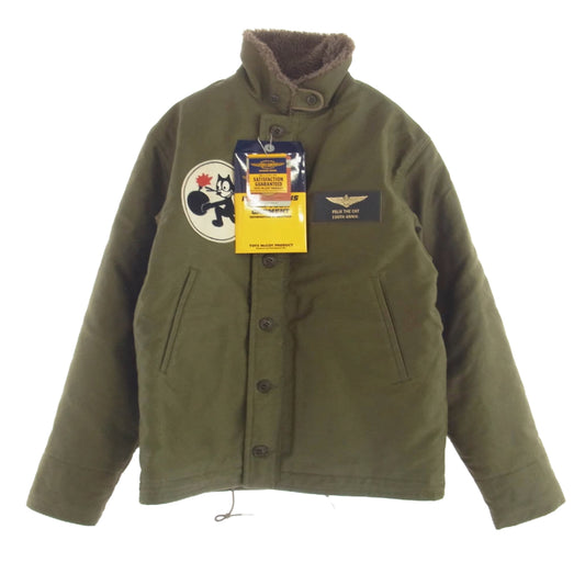 TOY'S McCOY トイズマッコイ 100th記念モデル N1 TYPE フィリックス カスタム デッキ ジャケット カーキ系 40【新古品】【未使用】【中古】