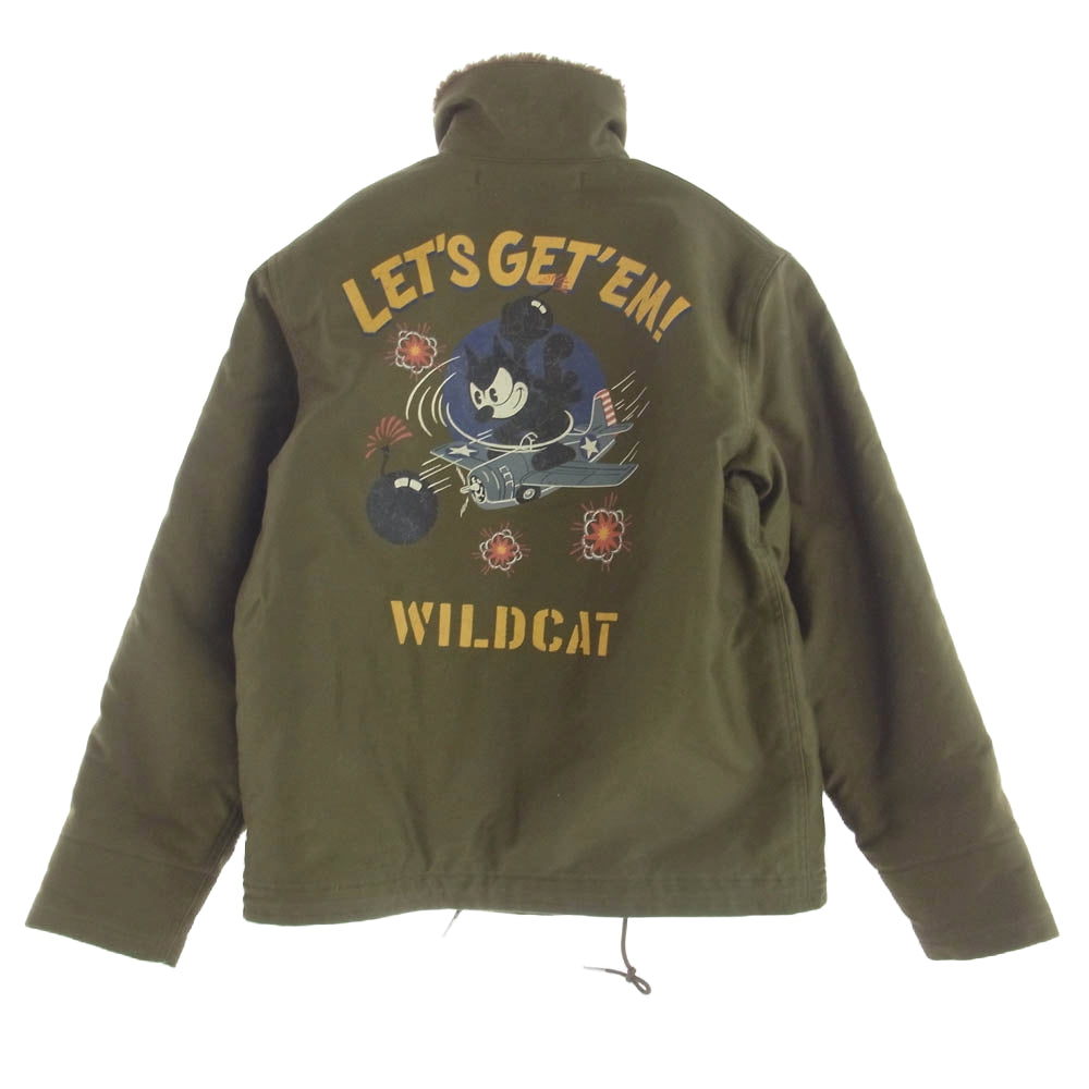 TOY'S McCOY トイズマッコイ 100th記念モデル N1 TYPE フィリックス カスタム デッキ ジャケット カーキ系 40【新古品】【未使用】【中古】