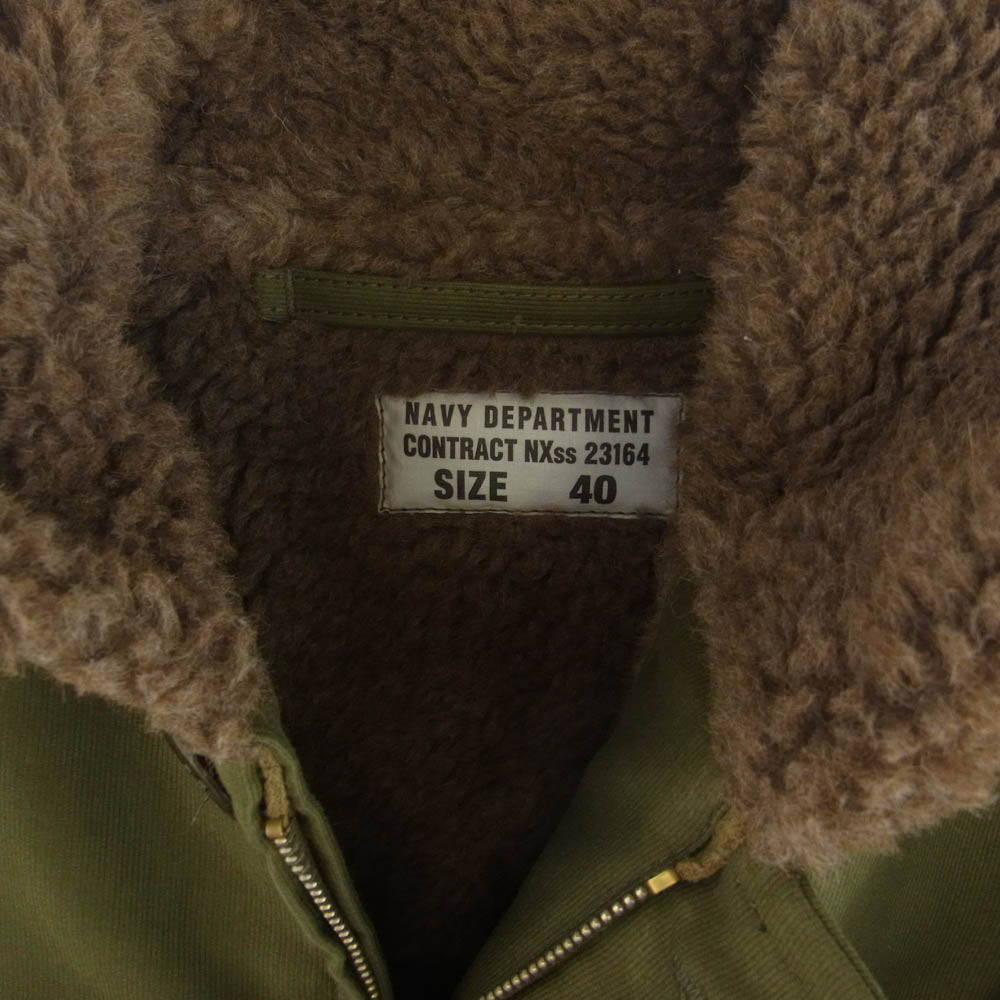 TOY'S McCOY トイズマッコイ 100th記念モデル N1 TYPE フィリックス カスタム デッキ ジャケット カーキ系 40【新古品】【未使用】【中古】