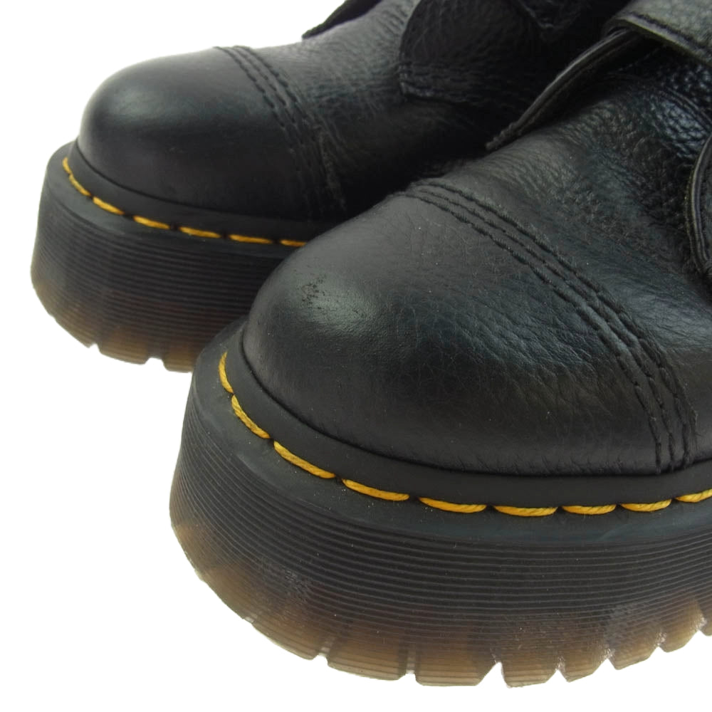 Dr.Martens ドクターマーチン Quad Retro Devon FLWR デボン フラワー 2ストラップ ブーツ Milled Nappa ブラック系 UK5【中古】