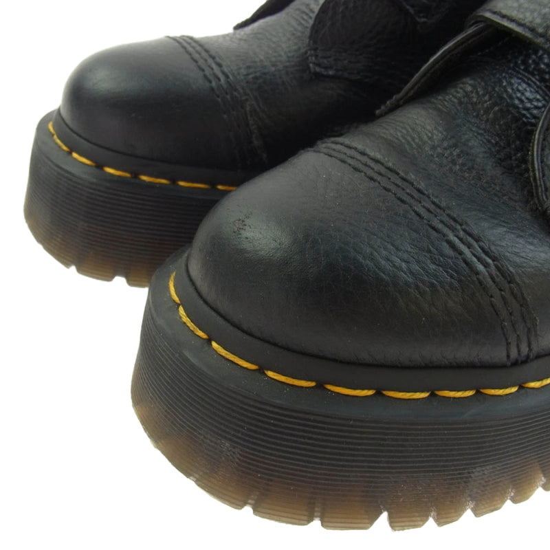 Dr.Martens ドクターマーチン Quad Retro Devon FLWR デボン フラワー 2ストラップ ブーツ Milled Nappa  ブラック系 UK5【中古】