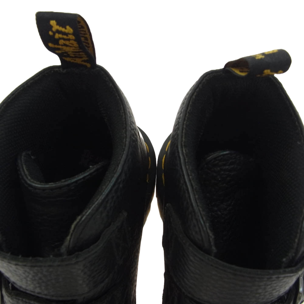 Dr.Martens ドクターマーチン Quad Retro Devon FLWR デボン フラワー 2ストラップ ブーツ Milled Nappa ブラック系 UK5【中古】