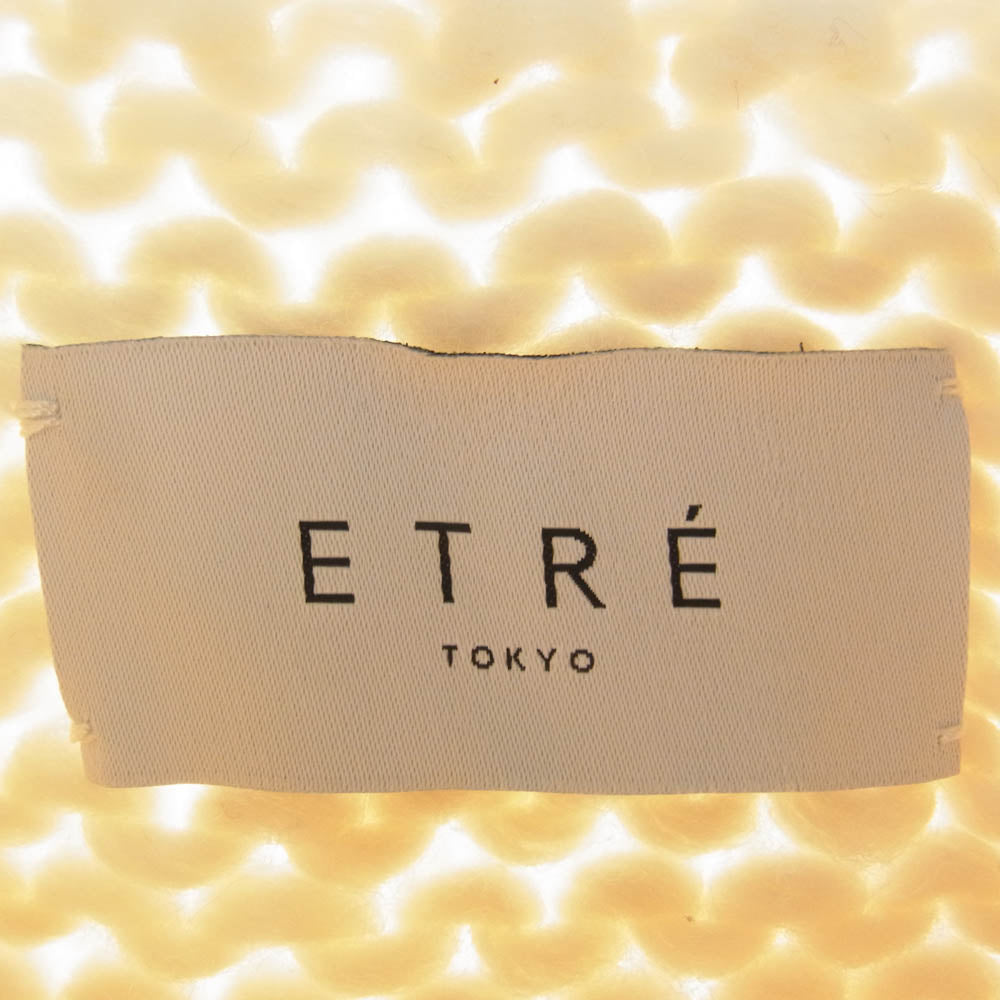 ETRE TOKYO エトレトウキョウ 1221511026 Vネック ニット ベスト オフホワイト系 F【新古品】【未使用】【中古】