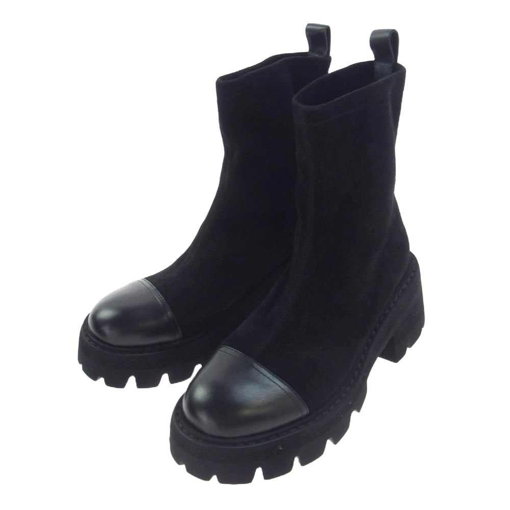 スタッカート アイムマットチャンキーソールブーツ ブラック系 24.0ｃｍ【極上美品】【中古】