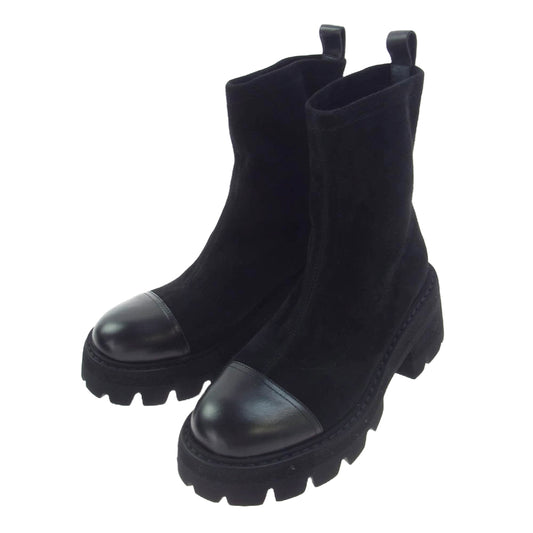 スタッカート アイムマットチャンキーソールブーツ ブラック系 24.0ｃｍ【極上美品】【中古】