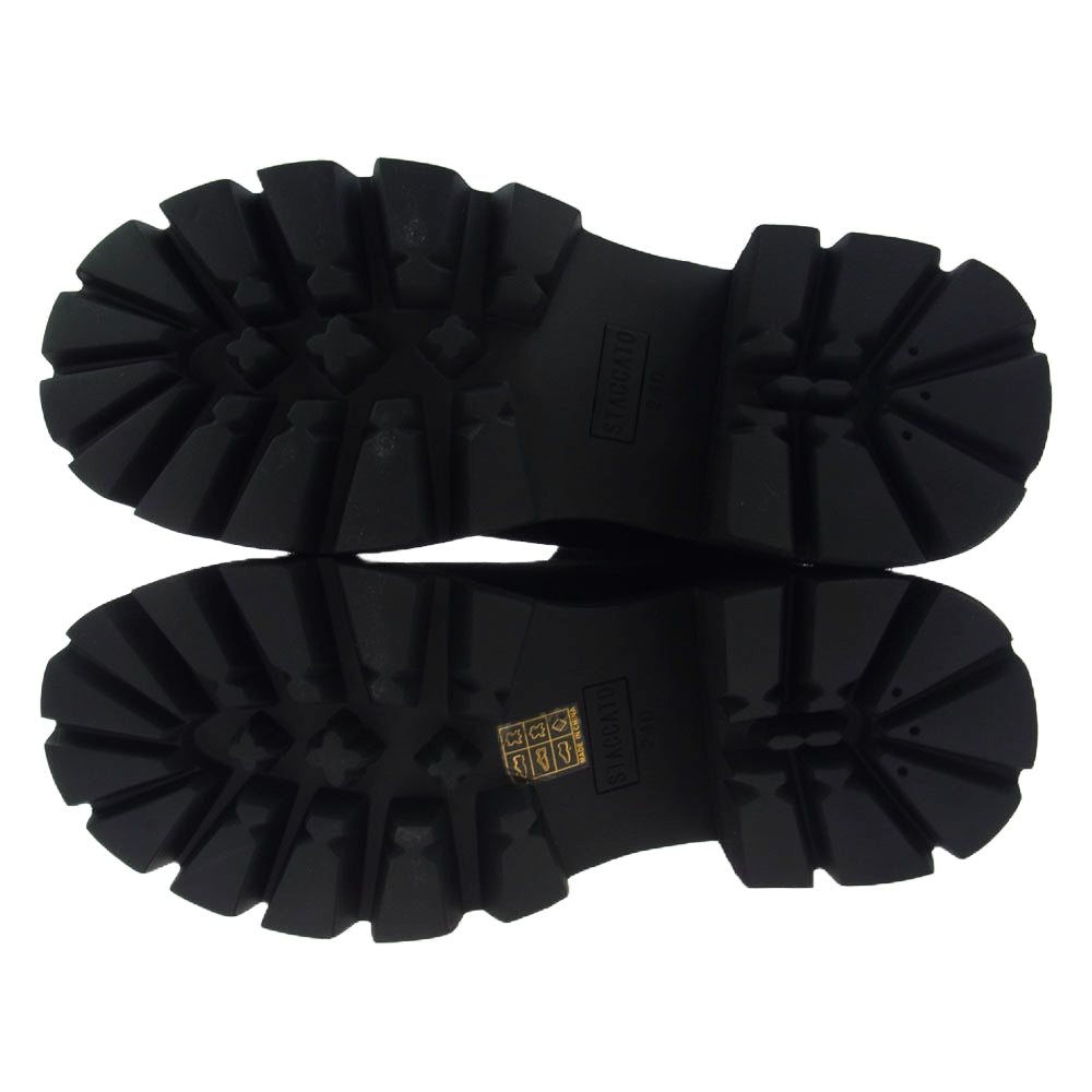 スタッカート アイムマットチャンキーソールブーツ ブラック系 24.0ｃｍ【極上美品】【中古】