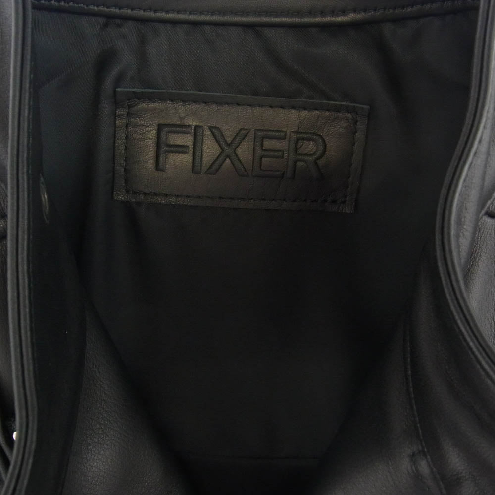 フィクサー F-01 COW LEATHER カウレザー ダブルライダース ジャケット ブラック系 42【新古品】【未使用】【中古】