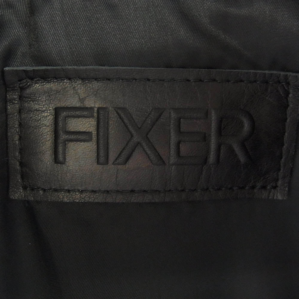 フィクサー F-01 COW LEATHER カウレザー ダブルライダース ジャケット ブラック系 42【新古品】【未使用】【中古】