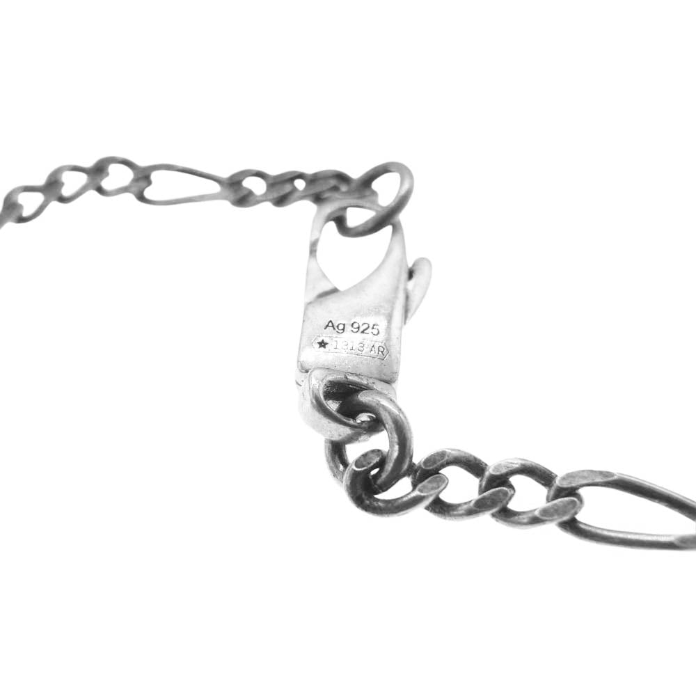 GUCCI グッチ 728265 J89B0 GG&BEE ビー エングレービング ドッグタグ ペンダント フィガロチェーン ネックレス シルバー系【中古】