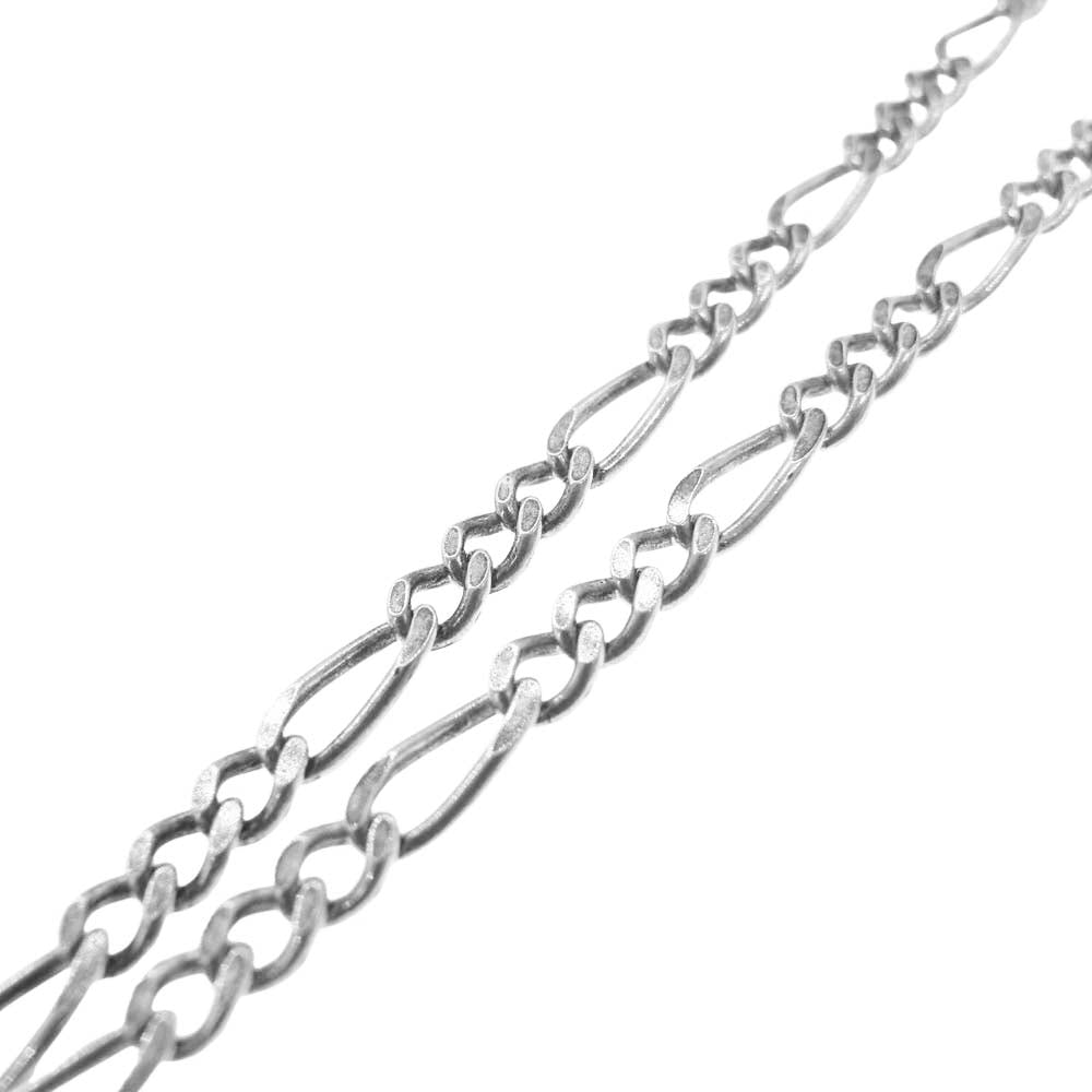 GUCCI グッチ 728265 J89B0 GG&BEE ビー エングレービング ドッグタグ ペンダント フィガロチェーン ネックレス シルバー系【中古】