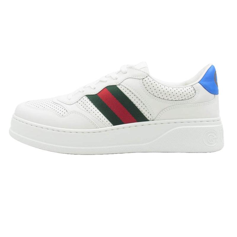 GUCCI グッチ 669698 ウェブ ライン ローカット スニーカー ホワイト系 10【極上美品】【中古】