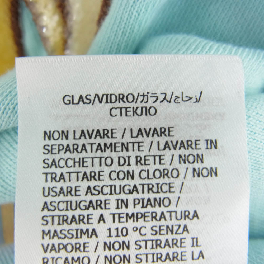 GUCCI グッチ 22AW 617964 XJEGL ばなにゃ バナニャ ロゴプリント クルーネック スウェット トレーナー ライトブルー系 XL【中古】