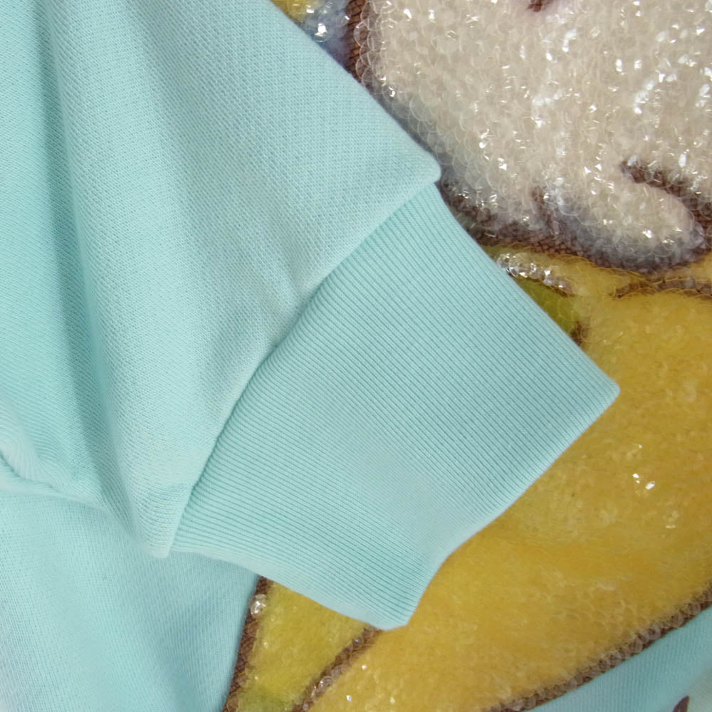 GUCCI グッチ 22AW 617964 XJEGL ばなにゃ バナニャ ロゴプリント クルーネック スウェット トレーナー ライトブルー系 XL【中古】