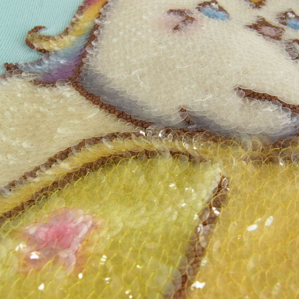 GUCCI グッチ 22AW 617964 XJEGL ばなにゃ バナニャ ロゴプリント クルーネック スウェット トレーナー ライトブルー系 XL【中古】