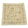 GUCCI グッチ シルク100％ OLD オールド 花柄 フラワー スカーフ ホワイト オフホワイト系【中古】