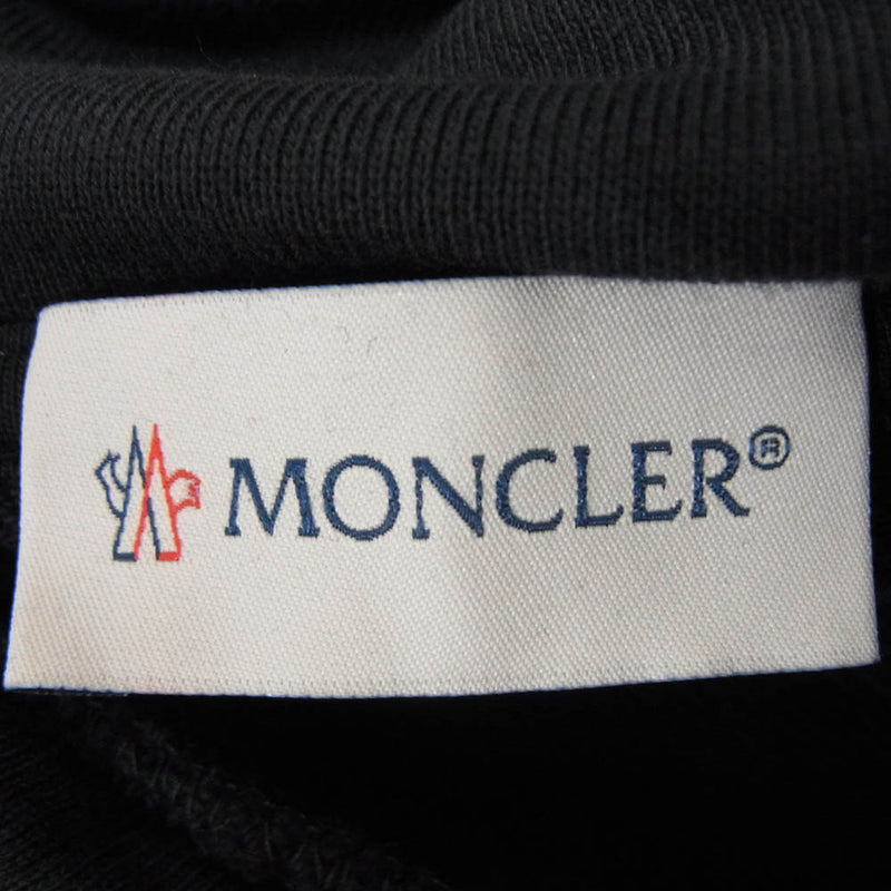 MONCLER モンクレール 19AW F10918G71420 リフレクターロゴ スウェット フーディ パーカー ブラック系 XL【中古】