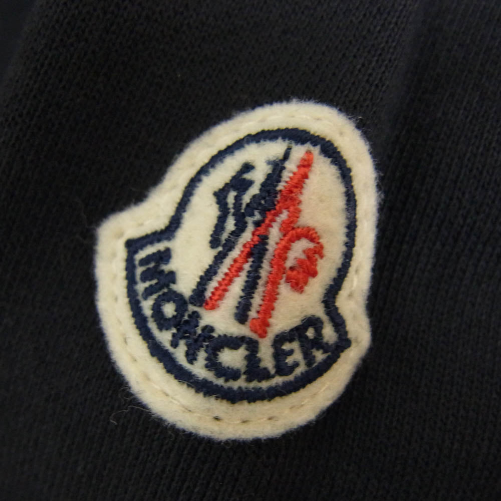 MONCLER モンクレール 19AW F10918G71420 リフレクターロゴ スウェット フーディ パーカー ブラック系 XL【中古】