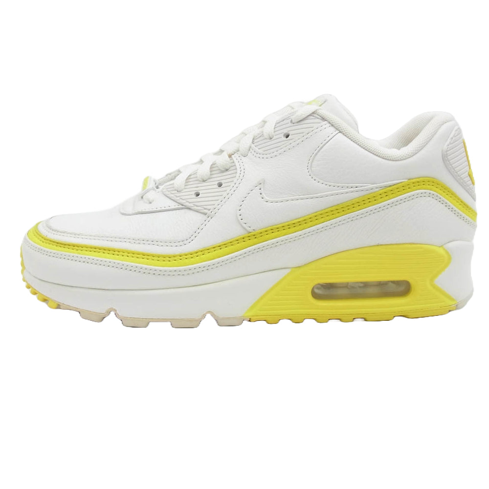 NIKE ナイキ × Undefeated アンディフィーテッド CJ7197-101 Air Max 90 エアマックス90 White Optic Yellow ホワイト オプティック イエロー ローカットスニーカー ホワイト系 イエロー系 28cm【極上美品】【中古】