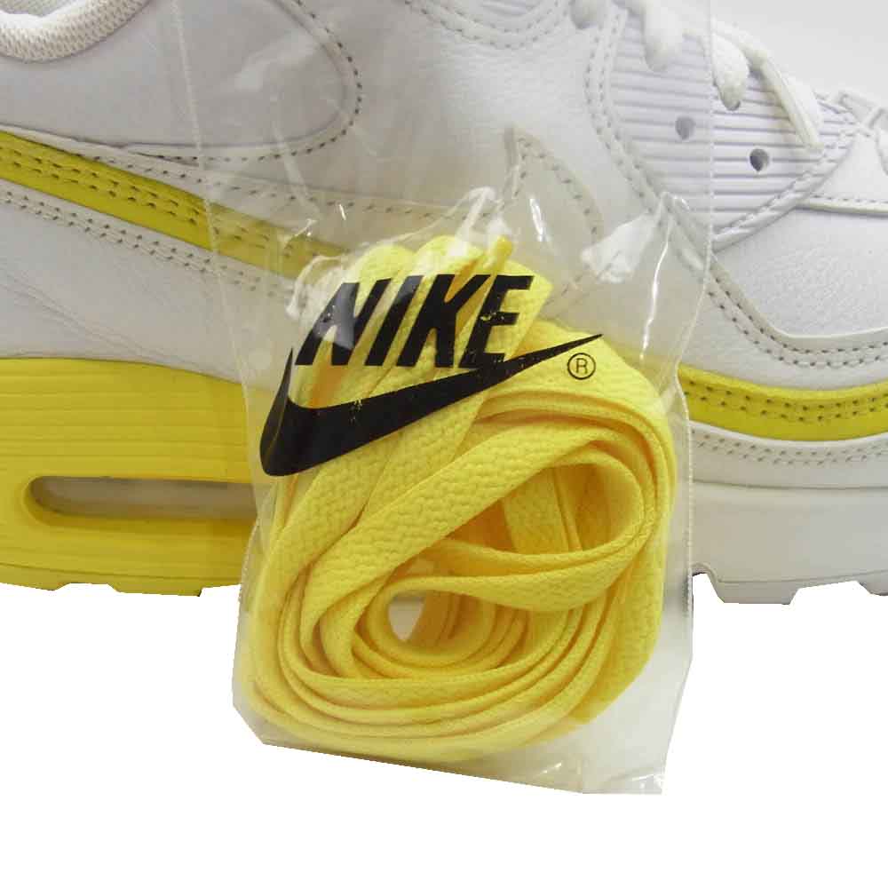 NIKE ナイキ × Undefeated アンディフィーテッド CJ7197-101 Air Max 90 エアマックス90 White Optic Yellow ホワイト オプティック イエロー ローカットスニーカー ホワイト系 イエロー系 28cm【極上美品】【中古】